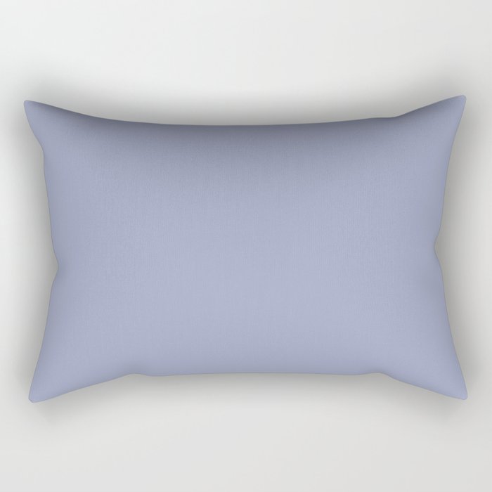 Muted Blue Purple Solid Color Pairs 2023 Trending Hue Dunn-Edwards Midnight Blush DE5913 - Liberated Nomads Collection Rectangle Pillow