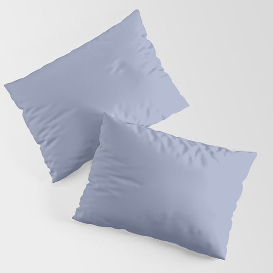 Muted Blue Purple Solid Color Pairs 2023 Trending Hue Dunn-Edwards Midnight Blush DE5913 - Liberated Nomads Collection Pillow Sham Sets