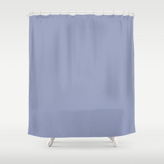 Muted Blue Purple Solid Color Pairs 2023 Trending Hue Dunn-Edwards Midnight Blush DE5913 - Liberated Nomads Collection Shower Curtain