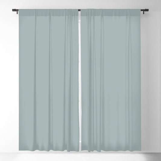 Muted Bluish Gray Solid Color Pairs 2023 Color of the Year Valspar Blue Arrow 5001-3C Blackout Curtain