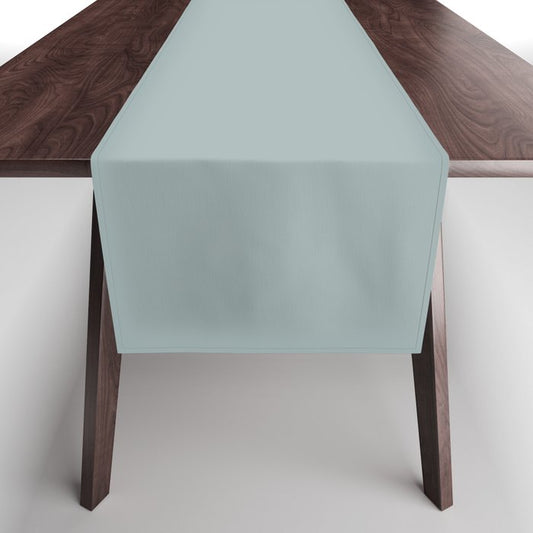 Muted Bluish Gray Solid Color Pairs 2023 Color of the Year Valspar Blue Arrow 5001-3C Table Runner