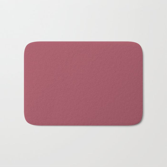 Muted Candy Apple Red Solid Color Pairs PPG Glidden 2023 Trending Color Heart's Afire PPG13-14 Bath Mat