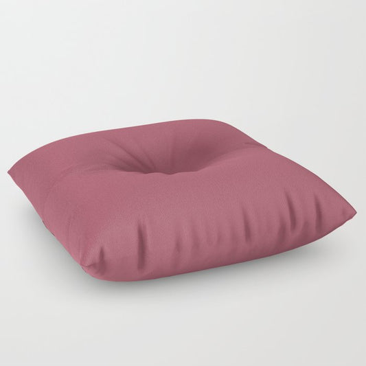Muted Candy Apple Red Solid Color Pairs PPG Glidden 2023 Trending Color Heart's Afire PPG13-14 Floor Pillow