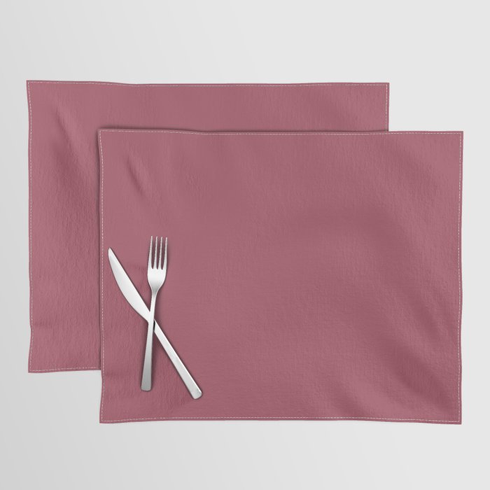 Muted Candy Apple Red Solid Color Pairs PPG Glidden 2023 Trending Color Heart's Afire PPG13-14 Placemat