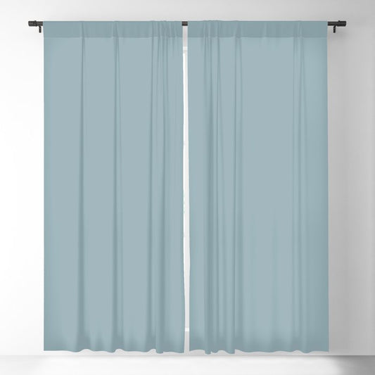 Muted Caribbean Blue Solid Color Pairs PPG Glidden 2023 Trending Color Mountain Stream PPG1149-4 Blackout Curtain