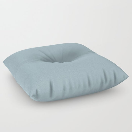 Muted Caribbean Blue Solid Color Pairs PPG Glidden 2023 Trending Color Mountain Stream PPG1149-4 Floor Pillow