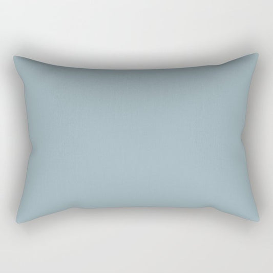 Muted Caribbean Blue Solid Color Pairs PPG Glidden 2023 Trending Color Mountain Stream PPG1149-4 Rectangular Pillow