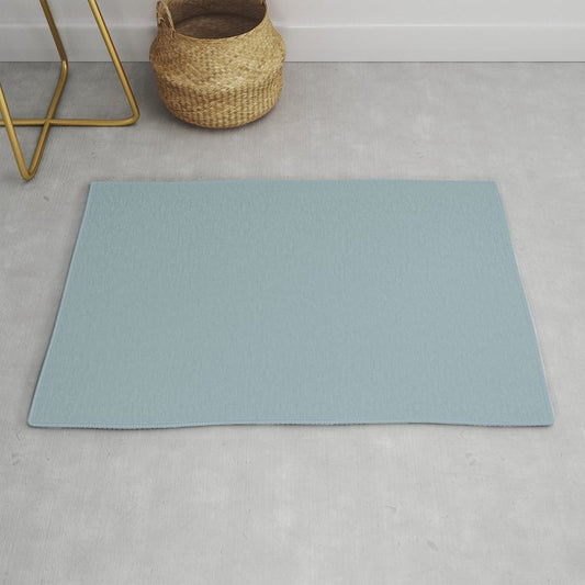 Muted Caribbean Blue Solid Color Pairs PPG Glidden 2023 Trending Color Mountain Stream PPG1149-4 Rug
