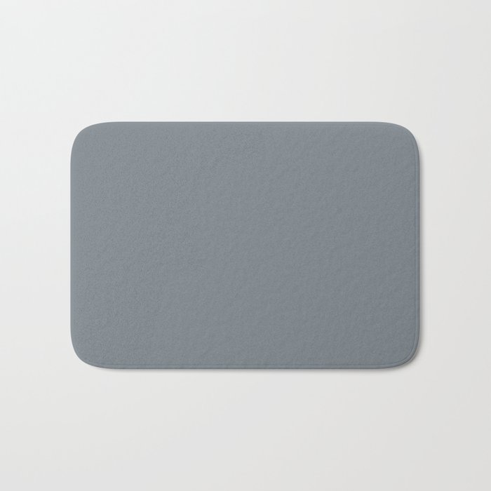 Muted Mid-tone Blue Gray Solid Color Pairs 2023 Trending Hue Dutch Boy Industrialized 434-5DB Bath Mat