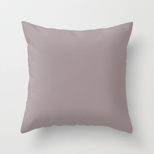 Muted Mid-tone Lavender Solid Color Pairs 2023 Trending Hue Dutch Boy Silvered Purple 446-4DB Throw Pillow