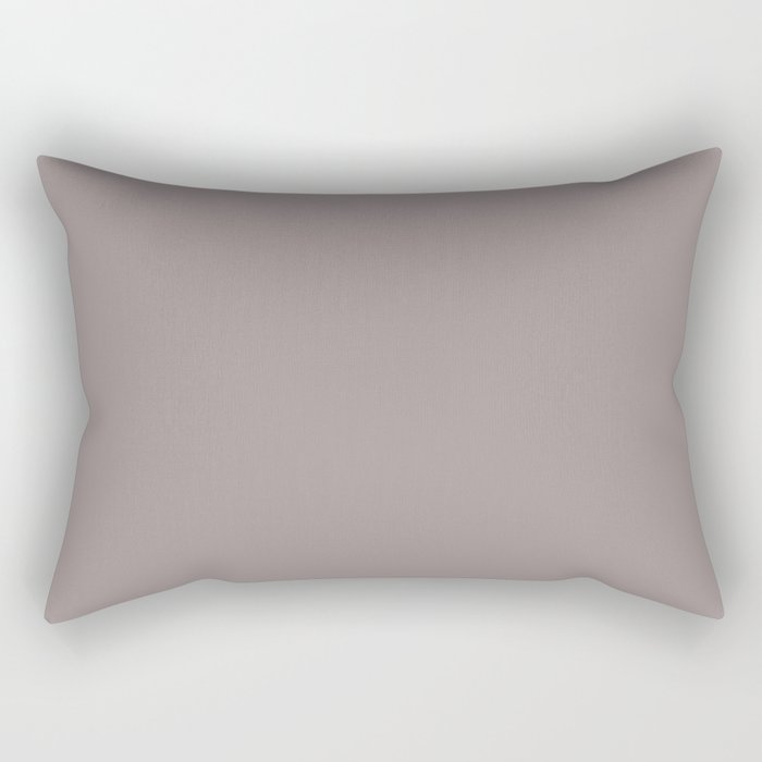 Muted Mid-tone Lavender Solid Color Pairs 2023 Trending Hue Dutch Boy Silvered Purple 446-4DB Rectangle Pillow