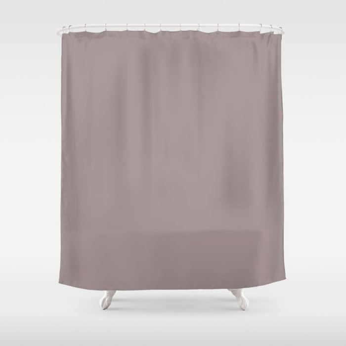 Muted Mid-tone Lavender Solid Color Pairs 2023 Trending Hue Dutch Boy Silvered Purple 446-4DB Shower Curtain