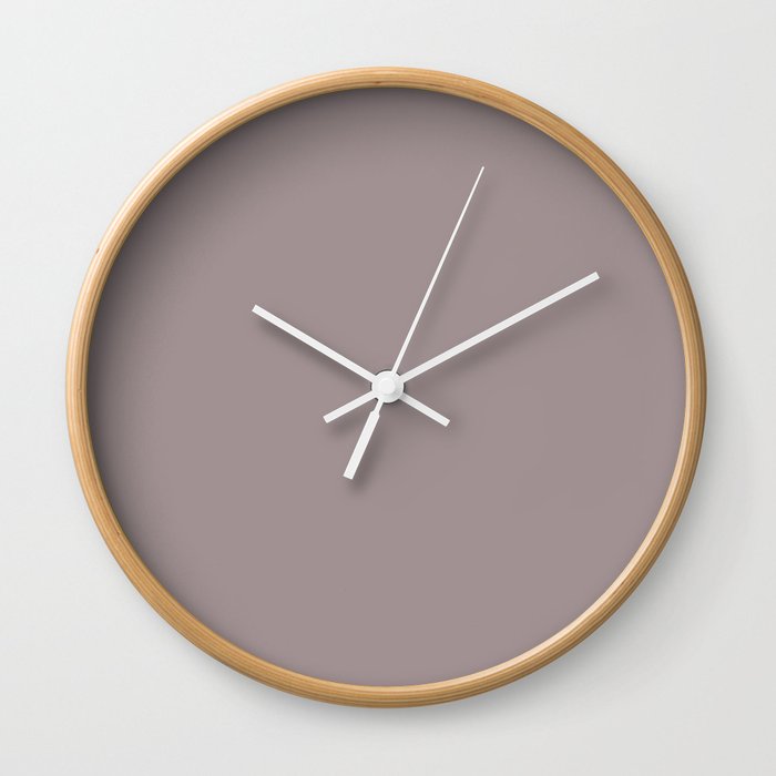Muted Mid-tone Lavender Solid Color Pairs 2023 Trending Hue Dutch Boy Silvered Purple 446-4DB Wall Clock