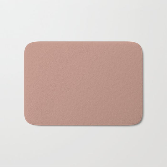 Muted Mid-tone Pink Solid Color Pairs 2023 Trending Hue Dutch Boy Amber Wood 409-4DB Bath Mat