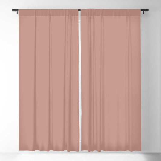 Muted Mid-tone Pink Solid Color Pairs 2023 Trending Hue Dutch Boy Amber Wood 409-4DB Blackout Curtains