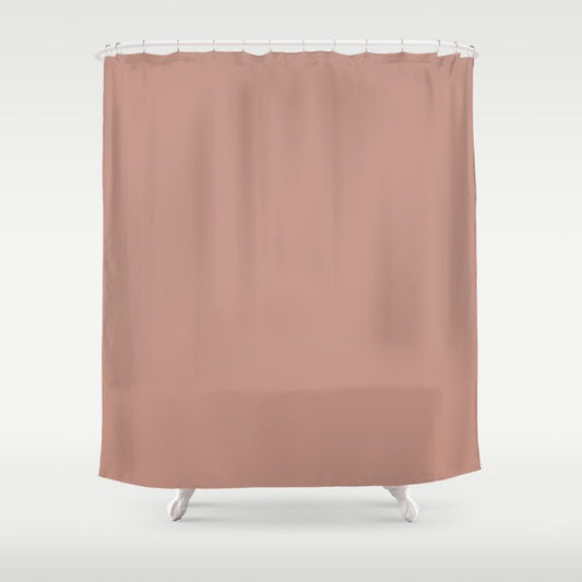 Muted Mid-tone Pink Solid Color Pairs 2023 Trending Hue Dutch Boy Amber Wood 409-4DB Shower Curtain