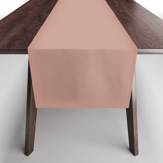 Muted Mid-tone Pink Solid Color Pairs 2023 Trending Hue Dutch Boy Amber Wood 409-4DB Table Runner