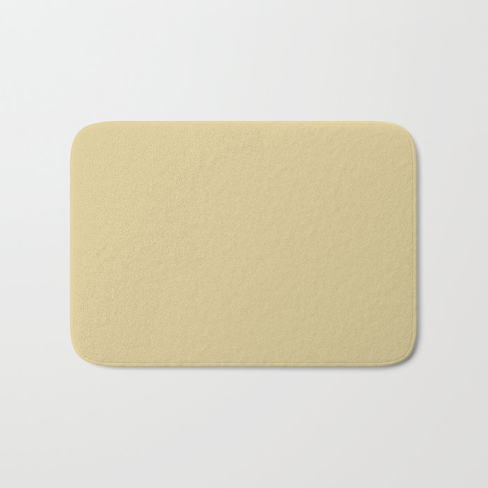 Muted Yellow Solid Color Pairs Dulux 2023 Trending Shade Bongo Skin S16E3 Bath Mat