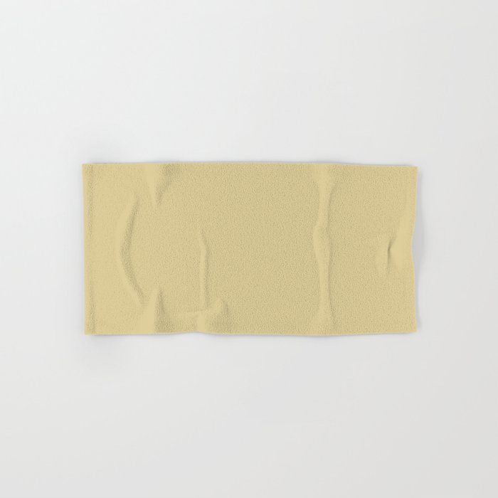Muted Yellow Solid Color Pairs Dulux 2023 Trending Shade Bongo Skin S16E3 Hand & Bath Towel