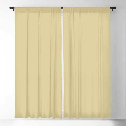 Muted Yellow Solid Color Pairs Dulux 2023 Trending Shade Bongo Skin S16E3 Blackout Curtain