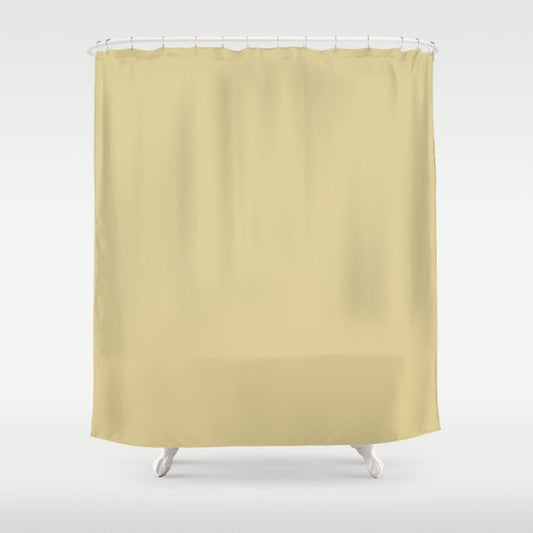 Muted Yellow Solid Color Pairs Dulux 2023 Trending Shade Bongo Skin S16E3 Shower Curtain