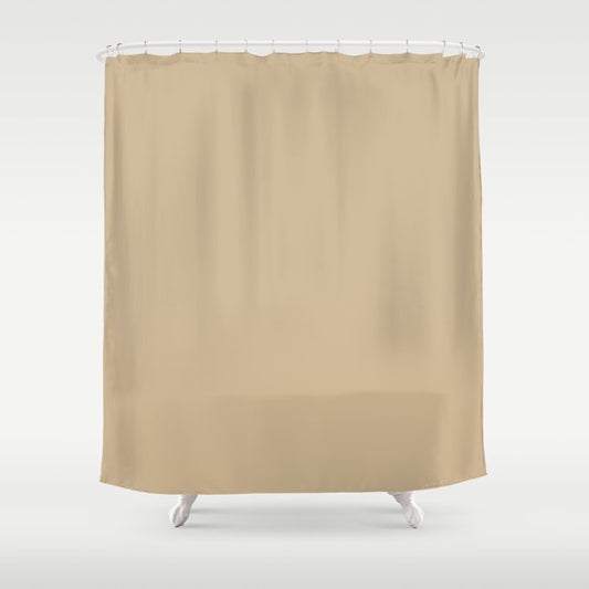 Neutral Beige Tan Solid Color Pairs 2023 Trending Hue Dutch Boy Maize 317-3DB Shower Curtain