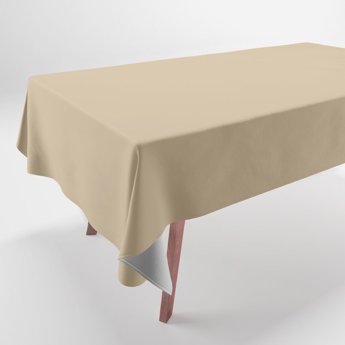 Neutral Beige Tan Solid Color Pairs 2023 Trending Hue Dutch Boy Maize 317-3DB Tablecloth