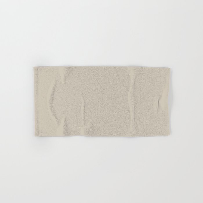 Neutral Light Gray Beige Solid Color PPG Synchronicity PPG1021-2 - All One Single Shade Hue Colour Hand & Bath Towel