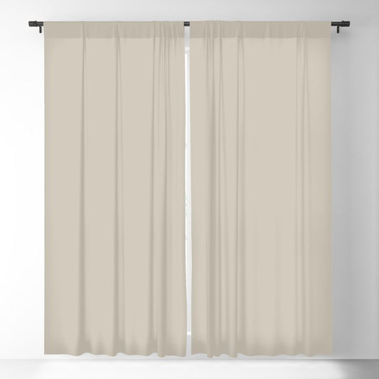 Neutral Light Gray Beige Solid Color PPG Synchronicity PPG1021-2 - All One Single Shade Hue Colour Blackout Curtain