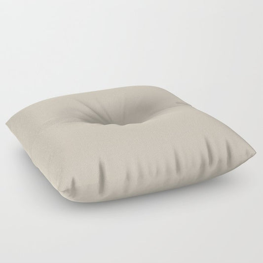 Neutral Light Gray Beige Solid Color PPG Synchronicity PPG1021-2 - All One Single Shade Hue Colour Floor Pillow