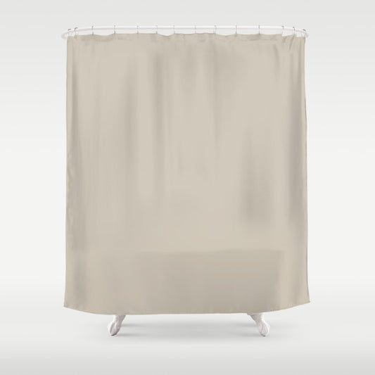 Neutral Light Gray Beige Solid Color PPG Synchronicity PPG1021-2 - All One Single Shade Hue Colour Shower Curtain