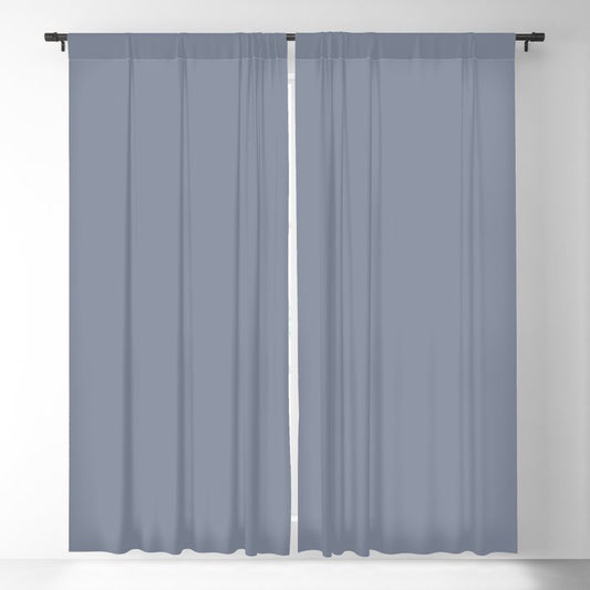 Neutral Mid-tone Concord Blue-Purple Solid Color PPG Prophetic Sea PPG1042-5 - All One Single Shade Blackout Curtain