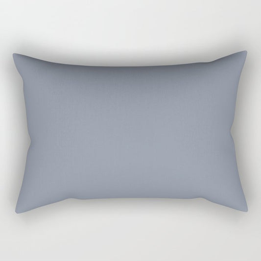 Neutral Mid-tone Concord Blue-Purple Solid Color PPG Prophetic Sea PPG1042-5 - All One Single Shade Rectangular Pillow