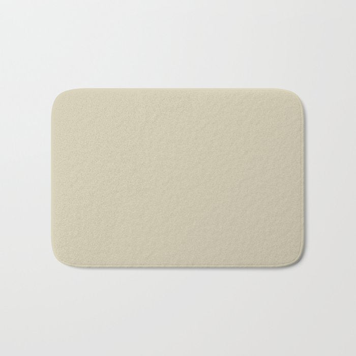 Neutral Tan Solid Color Pairs 2023 Trending Hue Dunn-Edwards Ecru Wealth DET635 - Liberated Nomads Collection Bath Mat