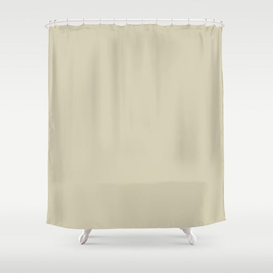 Neutral Tan Solid Color Pairs 2023 Trending Hue Dunn-Edwards Ecru Wealth DET635 - Liberated Nomads Collection Shower Curtain