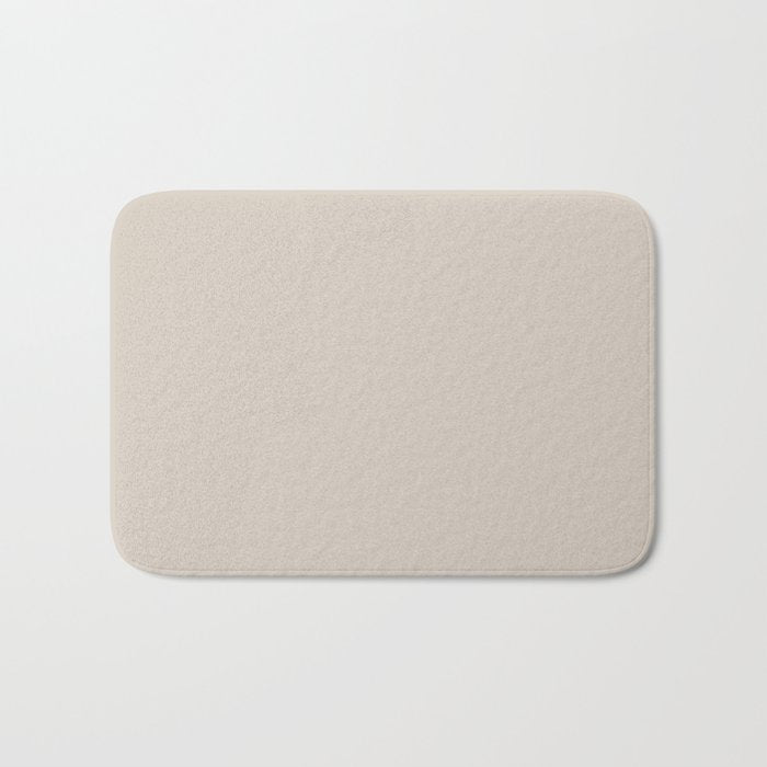Neutral Tan Solid Color Pairs Dulux 2023 Trending Shade Sandy Day S14C1 Bath Mat