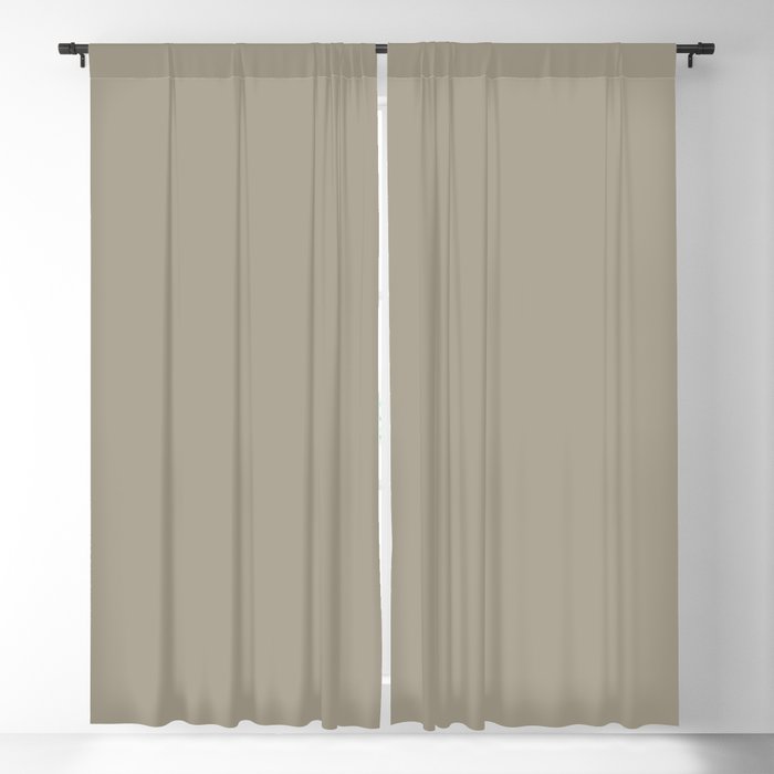 Neutral Warm Mid-tone Cream Taupe Solid Color PPG Stonehenge Greige PPG1024-5 - All One Single Shade Blackout Curtain