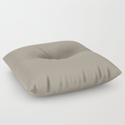 Neutral Warm Mid-tone Cream Taupe Solid Color PPG Stonehenge Greige PPG1024-5 - All One Single Shade Floor Pillow