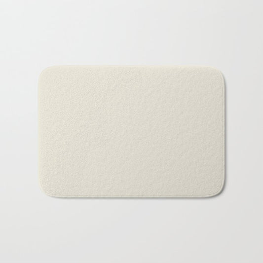 Off White Cream Linen Solid Color Pairs PPG Blank Canvas PPG1085-1 - All One Single Shade Hue Colour Bath Mat
