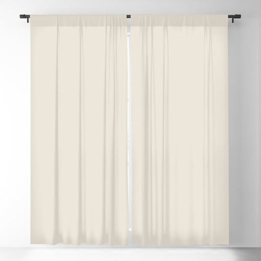 Off White Cream Linen Solid Color Pairs PPG Blank Canvas PPG1085-1 - All One Single Shade Hue Colour Blackout Curtain