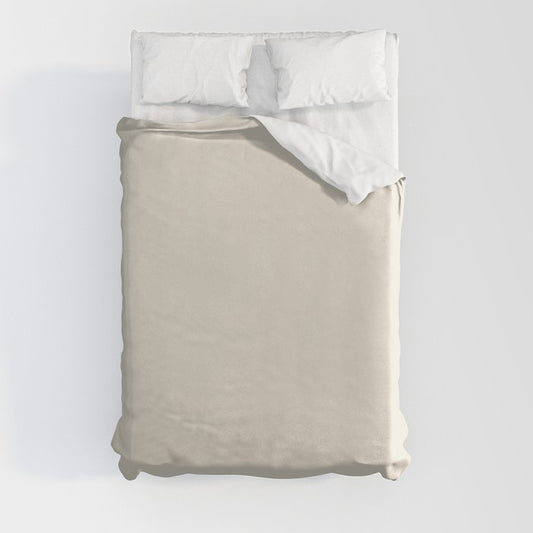 Off White Cream Linen Solid Color Pairs PPG Blank Canvas PPG1085-1 - All One Single Shade Hue Colour Duvet Cover