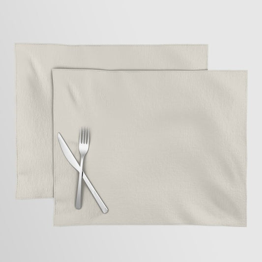 Off White Cream Linen Solid Color Pairs PPG Blank Canvas PPG1085-1 - All One Single Shade Hue Colour Placemat