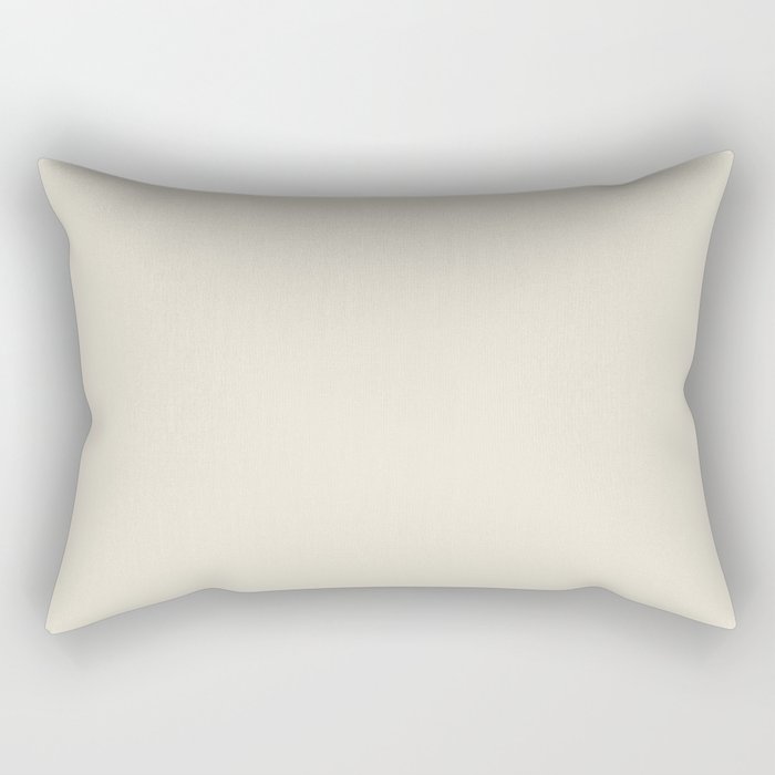 Off White Cream Linen Solid Color Pairs PPG Blank Canvas PPG1085-1 - All One Single Shade Hue Colour Rectangular Pillow