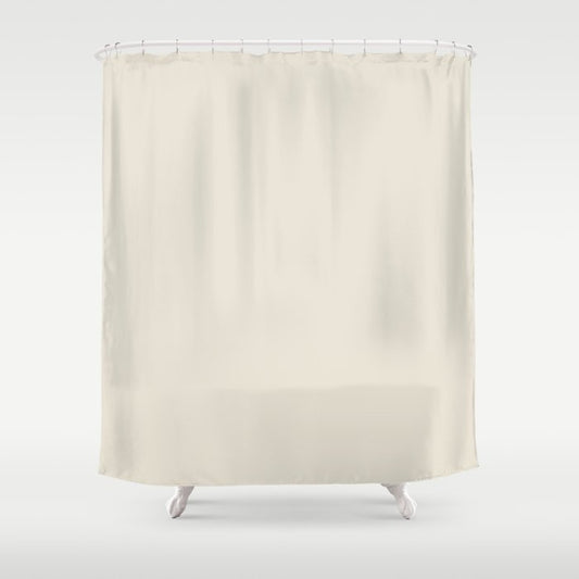 Off White Cream Linen Solid Color Pairs PPG Blank Canvas PPG1085-1 - All One Single Shade Hue Colour Shower Curtain