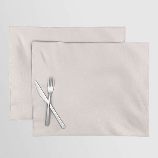 Off White Solid Color Dunn & Edwards 2023 Trending Color Spooled White DE6071 Life in Poetry Collection Placemat Sets