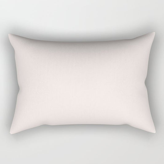 Off White Solid Color Dunn & Edwards 2023 Trending Color Spooled White DE6071 Life in Poetry Collection Rectangle Pillow
