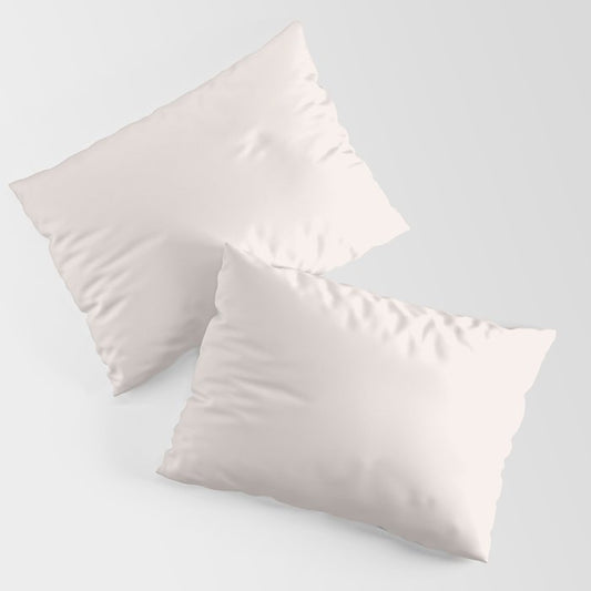 Off White Solid Color Dunn & Edwards 2023 Trending Color Spooled White DE6071 Life in Poetry Collection Pillow Sham Sets