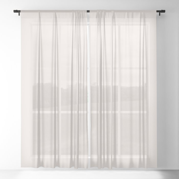 Off White Solid Color Dunn & Edwards 2023 Trending Color Spooled White DE6071 Life in Poetry Collection Sheer Curtains
