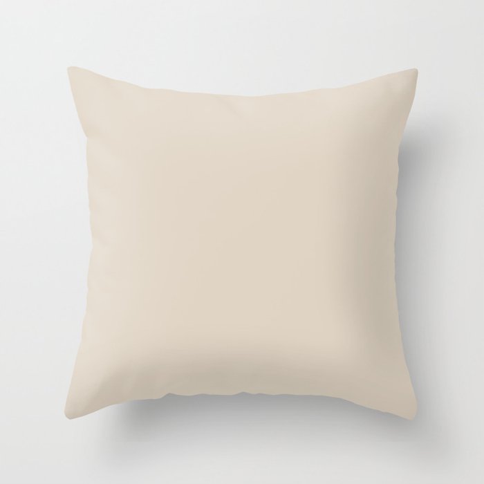 Off White Solid Color Pairs 2023 Trending Color HGTV Natural Linen HGSW9109 Throw Pillow