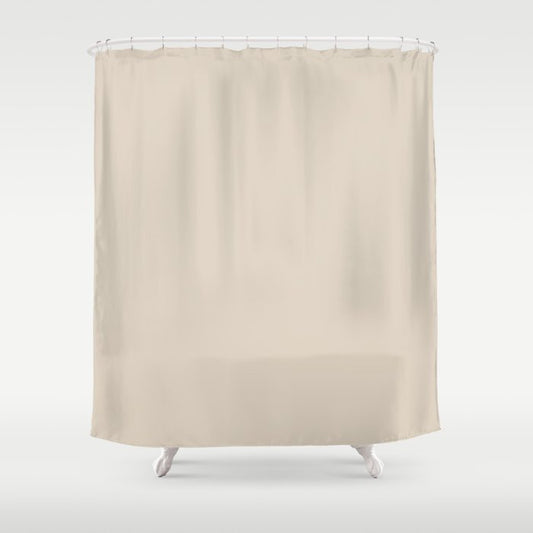 Off White Solid Color Pairs 2023 Trending Color HGTV Natural Linen HGSW9109 Shower Curtain